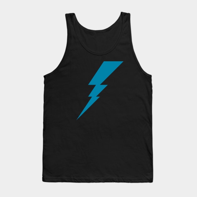 Lightning Bolt geometric Blue Symbol Tank Top by TMBTM